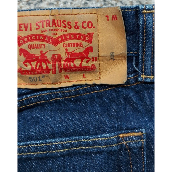 Levis 501 XX Jeans Mens 49x28 Blue Seven Button Fly Red Tab - Picture 11 of 12